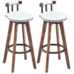 Scandinavian Upholstered Wood Counter Stools Low Back Bar Stools White 2 Piece Set Clearhalo 'Bar Furniture' 'Bar Stools' 'bar_stools' 'furn' 'furn_bar_stools' 'furniture_bar_stools' 'Kitchen & Dining Furniture' 'kitchen&dining_furn' 'kitchen' 'kitchen_furn' Furniture' 4598769