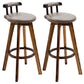 Scandinavian Upholstered Wood Counter Stools Low Back Bar Stools Grey 2 Piece Set Clearhalo 'Bar Furniture' 'Bar Stools' 'bar_stools' 'furn' 'furn_bar_stools' 'furniture_bar_stools' 'Kitchen & Dining Furniture' 'kitchen&dining_furn' 'kitchen' 'kitchen_furn' Furniture' 4598772
