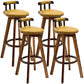 Scandinavian Upholstered Wood Counter Stools Low Back Bar Stools Ginger 4 Piece Set Clearhalo 'Bar Furniture' 'Bar Stools' 'bar_stools' 'furn' 'furn_bar_stools' 'furniture_bar_stools' 'Kitchen & Dining Furniture' 'kitchen&dining_furn' 'kitchen' 'kitchen_furn' Furniture' 4598773