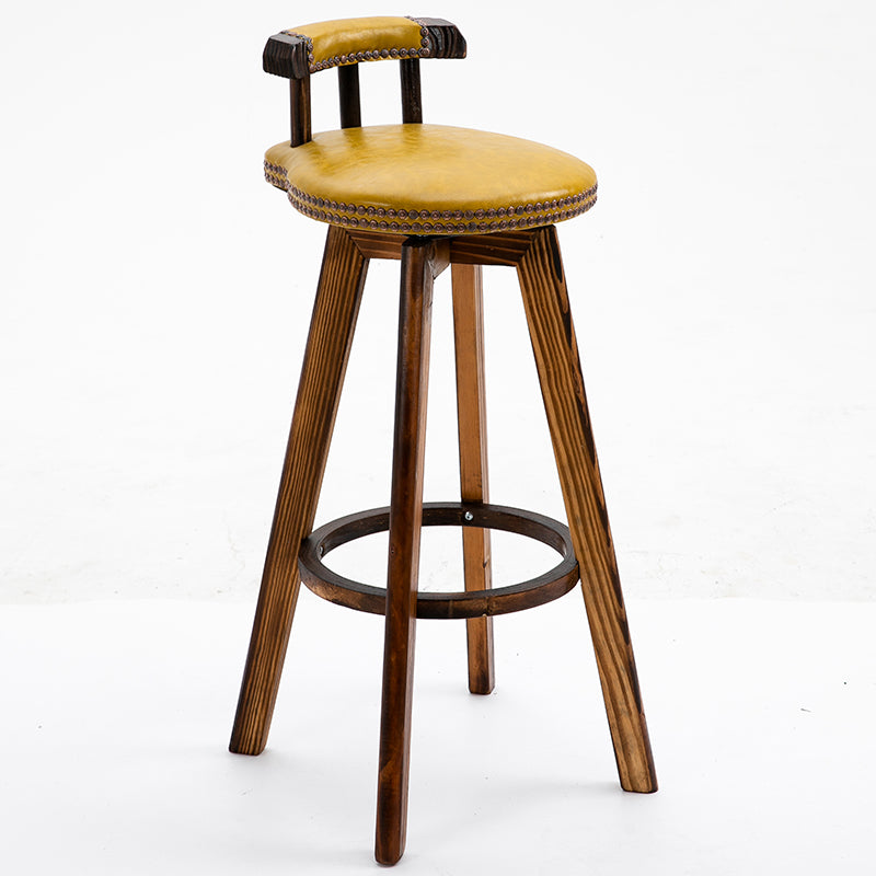 Scandinavian Upholstered Wood Counter Stools Low Back Bar Stools Ginger 1 Piece Clearhalo 'Bar Furniture' 'Bar Stools' 'bar_stools' 'furn' 'furn_bar_stools' 'furniture_bar_stools' 'Kitchen & Dining Furniture' 'kitchen&dining_furn' 'kitchen' 'kitchen_furn' Furniture' 4598774