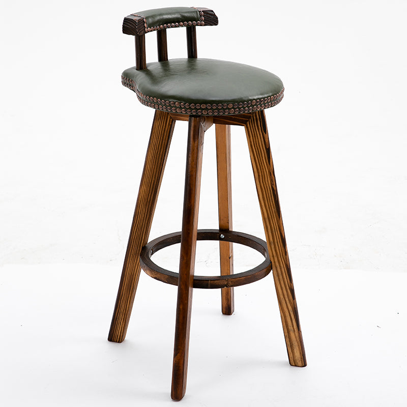 Scandinavian Upholstered Wood Counter Stools Low Back Bar Stools Green 1 Piece Clearhalo 'Bar Furniture' 'Bar Stools' 'bar_stools' 'furn' 'furn_bar_stools' 'furniture_bar_stools' 'Kitchen & Dining Furniture' 'kitchen&dining_furn' 'kitchen' 'kitchen_furn' Furniture' 4598780