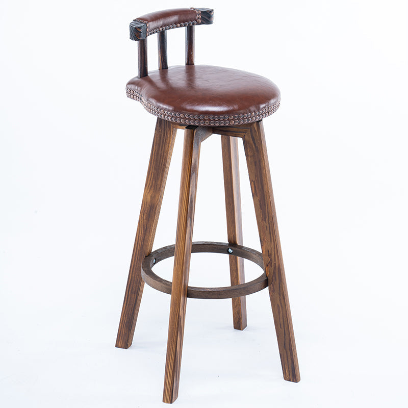 Scandinavian Upholstered Wood Counter Stools Low Back Bar Stools Coffee 1 Piece Clearhalo 'Bar Furniture' 'Bar Stools' 'bar_stools' 'furn' 'furn_bar_stools' 'furniture_bar_stools' 'Kitchen & Dining Furniture' 'kitchen&dining_furn' 'kitchen' 'kitchen_furn' Furniture' 4598789