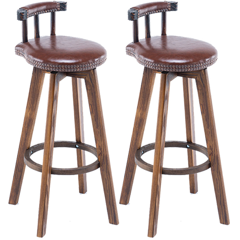 Scandinavian Upholstered Wood Counter Stools Low Back Bar Stools Coffee 2 Piece Set Clearhalo 'Bar Furniture' 'Bar Stools' 'bar_stools' 'furn' 'furn_bar_stools' 'furniture_bar_stools' 'Kitchen & Dining Furniture' 'kitchen&dining_furn' 'kitchen' 'kitchen_furn' Furniture' 4598790