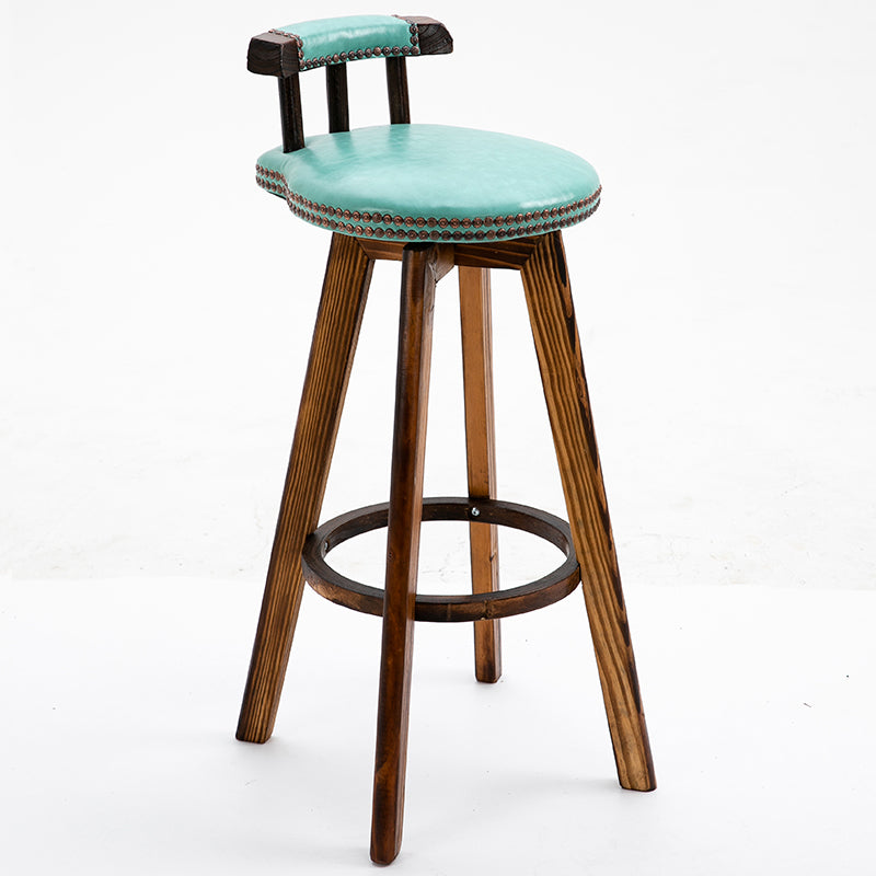 Scandinavian Upholstered Wood Counter Stools Low Back Bar Stools Lake Green 1 Piece Clearhalo 'Bar Furniture' 'Bar Stools' 'bar_stools' 'furn' 'furn_bar_stools' 'furniture_bar_stools' 'Kitchen & Dining Furniture' 'kitchen&dining_furn' 'kitchen' 'kitchen_furn' Furniture' 4598792
