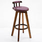 Scandinavian Upholstered Wood Counter Stools Low Back Bar Stools Purple 1 Piece Clearhalo 'Bar Furniture' 'Bar Stools' 'bar_stools' 'furn' 'furn_bar_stools' 'furniture_bar_stools' 'Kitchen & Dining Furniture' 'kitchen&dining_furn' 'kitchen' 'kitchen_furn' Furniture' 4598795