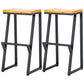 Industrial Style Bar Stool Iron and Solid Wood Square Seat Counter Height Stools 2 Piece Set Bar Stool(30"H) Clearhalo 'Bar Furniture' 'Bar Stools' 'bar_stools' 'furn' 'furn_bar_stools' 'furniture_bar_stools' 'Kitchen & Dining Furniture' 'kitchen&dining_furn' 'kitchen' 'kitchen_furn' Furniture' 4598813
