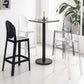 Nordic Plastic Full Back Barstool 26" H Indoor Tall Stool with Square Seat Clearhalo 'Bar Furniture' 'Bar Stools' 'bar_stools' 'furn' 'furn_bar_stools' 'furniture_bar_stools' 'Kitchen & Dining Furniture' 'kitchen&dining_furn' 'kitchen' 'kitchen_furn' Furniture' 4598821