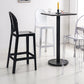 Nordic Plastic Full Back Barstool 26" H Indoor Tall Stool with Square Seat Clearhalo 'Bar Furniture' 'Bar Stools' 'bar_stools' 'furn' 'furn_bar_stools' 'furniture_bar_stools' 'Kitchen & Dining Furniture' 'kitchen&dining_furn' 'kitchen' 'kitchen_furn' Furniture' 4598823