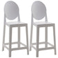 Nordic Plastic Full Back Barstool 26" H Indoor Tall Stool with Square Seat White 2 Piece Set Clearhalo 'Bar Furniture' 'Bar Stools' 'bar_stools' 'furn' 'furn_bar_stools' 'furniture_bar_stools' 'Kitchen & Dining Furniture' 'kitchen&dining_furn' 'kitchen' 'kitchen_furn' Furniture' 4598826