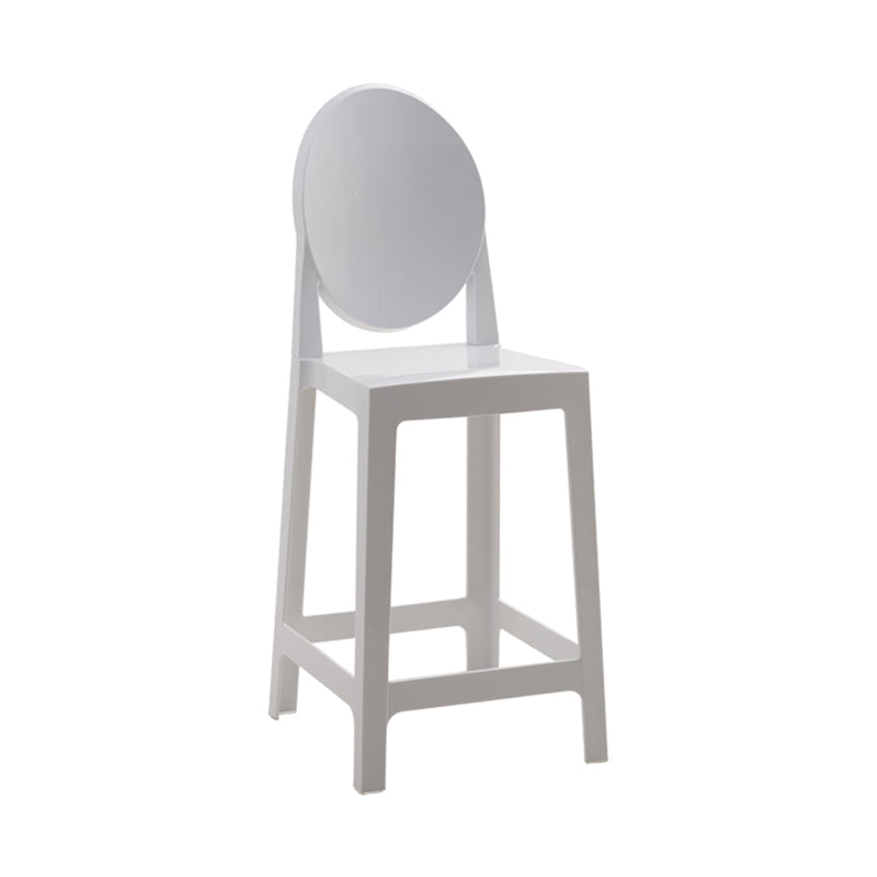 Nordic Plastic Full Back Barstool 26" H Indoor Tall Stool with Square Seat Clearhalo 'Bar Furniture' 'Bar Stools' 'bar_stools' 'furn' 'furn_bar_stools' 'furniture_bar_stools' 'Kitchen & Dining Furniture' 'kitchen&dining_furn' 'kitchen' 'kitchen_furn' Furniture' 4598829