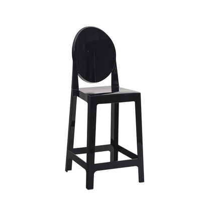 Nordic Plastic Full Back Barstool 26" H Indoor Tall Stool with Square Seat Black 1 Piece Clearhalo 'Bar Furniture' 'Bar Stools' 'bar_stools' 'furn' 'furn_bar_stools' 'furniture_bar_stools' 'Kitchen & Dining Furniture' 'kitchen&dining_furn' 'kitchen' 'kitchen_furn' Furniture' 4598830