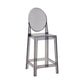 Nordic Plastic Full Back Barstool 26" H Indoor Tall Stool with Square Seat Smoke Gray 1 Piece Clearhalo 'Bar Furniture' 'Bar Stools' 'bar_stools' 'furn' 'furn_bar_stools' 'furniture_bar_stools' 'Kitchen & Dining Furniture' 'kitchen&dining_furn' 'kitchen' 'kitchen_furn' Furniture' 4598839