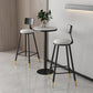 Nordic Iron Low Back Barstool Simple Indoor Tall Stool with Round Upholstered Clearhalo 'Bar Furniture' 'Bar Stools' 'bar_stools' 'furn' 'furn_bar_stools' 'furniture_bar_stools' 'Kitchen & Dining Furniture' 'kitchen&dining_furn' 'kitchen' 'kitchen_furn' Furniture' 4598846