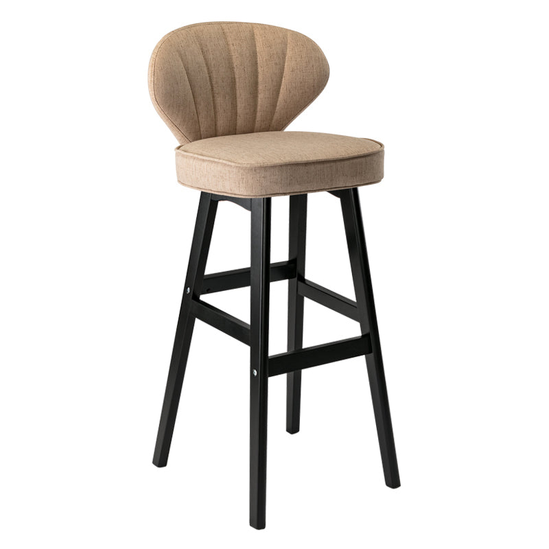 Scandinavian Style Bar-stool Rectangle Seat Single Counter Stool for Kitchen Bar Khaki Bar Stool(30"H) Clearhalo 'Bar Furniture' 'Bar Stools' 'bar_stools' 'furn' 'furn_bar_stools' 'furniture_bar_stools' 'Kitchen & Dining Furniture' 'kitchen&dining_furn' 'kitchen' 'kitchen_furn' Furniture' 4598868