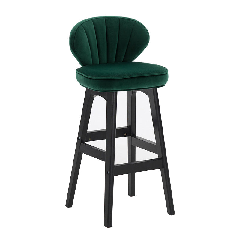 Scandinavian Style Bar-stool Rectangle Seat Single Counter Stool for Kitchen Bar Green Counter Stool(26"H) Clearhalo 'Bar Furniture' 'Bar Stools' 'bar_stools' 'furn' 'furn_bar_stools' 'furniture_bar_stools' 'Kitchen & Dining Furniture' 'kitchen&dining_furn' 'kitchen' 'kitchen_furn' Furniture' 4598872