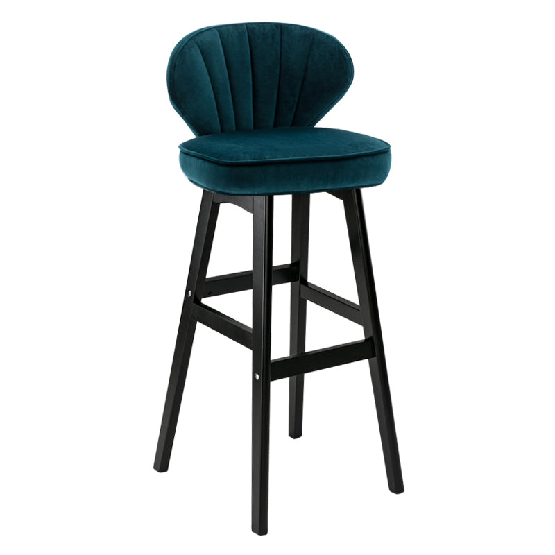 Scandinavian Style Bar-stool Rectangle Seat Single Counter Stool for Kitchen Bar Peacock Blue Bar Stool(30"H) Clearhalo 'Bar Furniture' 'Bar Stools' 'bar_stools' 'furn' 'furn_bar_stools' 'furniture_bar_stools' 'Kitchen & Dining Furniture' 'kitchen&dining_furn' 'kitchen' 'kitchen_furn' Furniture' 4598875