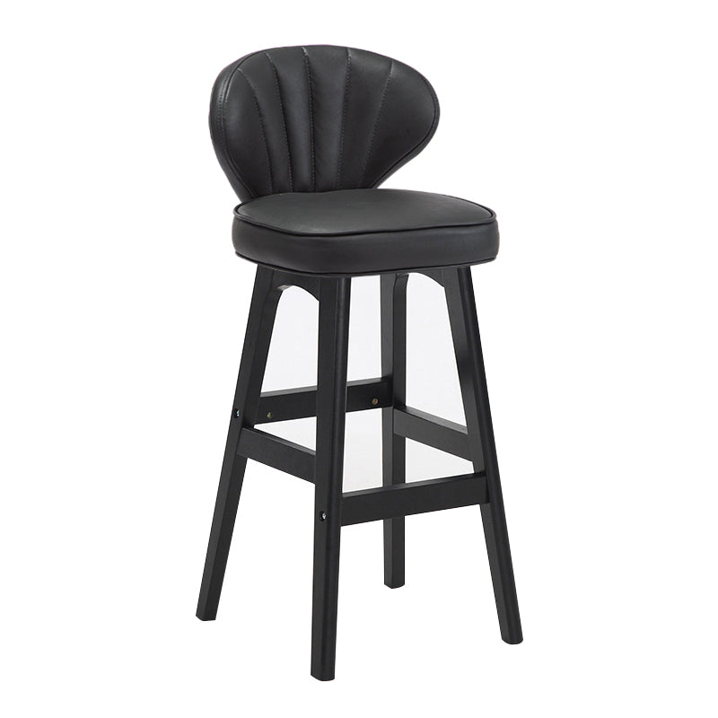 Scandinavian Style Bar-stool Rectangle Seat Single Counter Stool for Kitchen Bar Dark Gray Counter Stool(26"H) Clearhalo 'Bar Furniture' 'Bar Stools' 'bar_stools' 'furn' 'furn_bar_stools' 'furniture_bar_stools' 'Kitchen & Dining Furniture' 'kitchen&dining_furn' 'kitchen' 'kitchen_furn' Furniture' 4598878