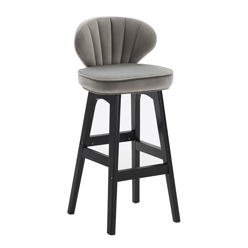 Scandinavian Style Bar-stool Rectangle Seat Single Counter Stool for Kitchen Bar Light Gray Counter Stool(26"H) Clearhalo 'Bar Furniture' 'Bar Stools' 'bar_stools' 'furn' 'furn_bar_stools' 'furniture_bar_stools' 'Kitchen & Dining Furniture' 'kitchen&dining_furn' 'kitchen' 'kitchen_furn' Furniture' 4598880