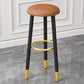 Scandinavian Style Steel Legs Bar-stool Round Seat Single Counter Stool for Kitchen Bar Orange Clearhalo 'Bar Furniture' 'Bar Stools' 'bar_stools' 'furn' 'furn_bar_stools' 'furniture_bar_stools' 'Kitchen & Dining Furniture' 'kitchen&dining_furn' 'kitchen' 'kitchen_furn' Furniture' 4598887