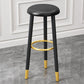Scandinavian Style Steel Legs Bar-stool Round Seat Single Counter Stool for Kitchen Bar Black Clearhalo 'Bar Furniture' 'Bar Stools' 'bar_stools' 'furn' 'furn_bar_stools' 'furniture_bar_stools' 'Kitchen & Dining Furniture' 'kitchen&dining_furn' 'kitchen' 'kitchen_furn' Furniture' 4598891