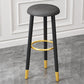 Scandinavian Style Steel Legs Bar-stool Round Seat Single Counter Stool for Kitchen Bar Dark Gray Clearhalo 'Bar Furniture' 'Bar Stools' 'bar_stools' 'furn' 'furn_bar_stools' 'furniture_bar_stools' 'Kitchen & Dining Furniture' 'kitchen&dining_furn' 'kitchen' 'kitchen_furn' Furniture' 4598892