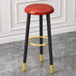 Scandinavian Style Steel Legs Bar-stool Round Seat Single Counter Stool for Kitchen Bar Red Clearhalo 'Bar Furniture' 'Bar Stools' 'bar_stools' 'furn' 'furn_bar_stools' 'furniture_bar_stools' 'Kitchen & Dining Furniture' 'kitchen&dining_furn' 'kitchen' 'kitchen_furn' Furniture' 4598896