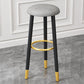 Scandinavian Style Steel Legs Bar-stool Round Seat Single Counter Stool for Kitchen Bar Light Gray Clearhalo 'Bar Furniture' 'Bar Stools' 'bar_stools' 'furn' 'furn_bar_stools' 'furniture_bar_stools' 'Kitchen & Dining Furniture' 'kitchen&dining_furn' 'kitchen' 'kitchen_furn' Furniture' 4598900