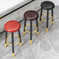 Scandinavian Style Steel Legs Bar-stool Round Seat Single Counter Stool for Kitchen Bar Clearhalo 'Bar Furniture' 'Bar Stools' 'bar_stools' 'furn' 'furn_bar_stools' 'furniture_bar_stools' 'Kitchen & Dining Furniture' 'kitchen&dining_furn' 'kitchen' 'kitchen_furn' Furniture' 4598903