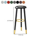 Scandinavian Style Steel Legs Bar-stool Round Seat Single Counter Stool for Kitchen Bar Clearhalo 'Bar Furniture' 'Bar Stools' 'bar_stools' 'furn' 'furn_bar_stools' 'furniture_bar_stools' 'Kitchen & Dining Furniture' 'kitchen&dining_furn' 'kitchen' 'kitchen_furn' Furniture' 4598905