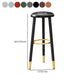 Scandinavian Style Steel Legs Bar-stool Round Seat Single Counter Stool for Kitchen Bar Clearhalo 'Bar Furniture' 'Bar Stools' 'bar_stools' 'furn' 'furn_bar_stools' 'furniture_bar_stools' 'Kitchen & Dining Furniture' 'kitchen&dining_furn' 'kitchen' 'kitchen_furn' Furniture' 4598906