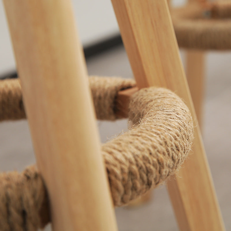 Scandinavian Upholstered Wood Counter Stools Low Back Bar Stools with 4 Legs Clearhalo 'Bar Furniture' 'Bar Stools' 'bar_stools' 'furn' 'furn_bar_stools' 'furniture_bar_stools' 'Kitchen & Dining Furniture' 'kitchen&dining_furn' 'kitchen' 'kitchen_furn' Furniture' 4598914