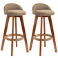 Scandinavian Upholstered Wood Counter Stools Low Back Bar Stools with 4 Legs Gray-Yellow 2 Piece Set Clearhalo 'Bar Furniture' 'Bar Stools' 'bar_stools' 'furn' 'furn_bar_stools' 'furniture_bar_stools' 'Kitchen & Dining Furniture' 'kitchen&dining_furn' 'kitchen' 'kitchen_furn' Furniture' 4598947