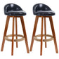 Scandinavian Upholstered Wood Counter Stools Low Back Bar Stools with 4 Legs Black 2 Piece Set Clearhalo 'Bar Furniture' 'Bar Stools' 'bar_stools' 'furn' 'furn_bar_stools' 'furniture_bar_stools' 'Kitchen & Dining Furniture' 'kitchen&dining_furn' 'kitchen' 'kitchen_furn' Furniture' 4598950