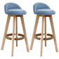 Scandinavian Upholstered Wood Counter Stools Low Back Bar Stools with 4 Legs Blue 2 Piece Set Clearhalo 'Bar Furniture' 'Bar Stools' 'bar_stools' 'furn' 'furn_bar_stools' 'furniture_bar_stools' 'Kitchen & Dining Furniture' 'kitchen&dining_furn' 'kitchen' 'kitchen_furn' Furniture' 4598956