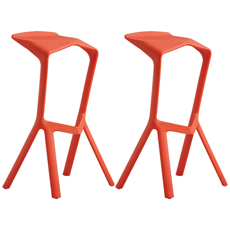 Contemporary Macron Stackable Counter Stools Matte Finish Indoor Bar Stool Red 2 Piece Set Clearhalo 'Bar Furniture' 'Bar Stools' 'bar_stools' 'furn' 'furn_bar_stools' 'furniture_bar_stools' 'Kitchen & Dining Furniture' 'kitchen&dining_furn' 'kitchen' 'kitchen_furn' Furniture' 4598995