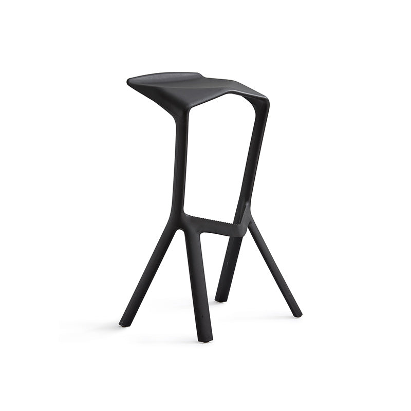 Contemporary Macron Stackable Counter Stools Matte Finish Indoor Bar Stool Black 1 Piece Clearhalo 'Bar Furniture' 'Bar Stools' 'bar_stools' 'furn' 'furn_bar_stools' 'furniture_bar_stools' 'Kitchen & Dining Furniture' 'kitchen&dining_furn' 'kitchen' 'kitchen_furn' Furniture' 4599000