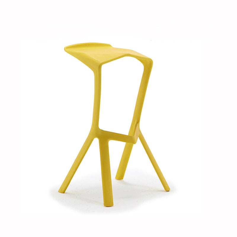 Contemporary Macron Stackable Counter Stools Matte Finish Indoor Bar Stool Yellow 1 Piece Clearhalo 'Bar Furniture' 'Bar Stools' 'bar_stools' 'furn' 'furn_bar_stools' 'furniture_bar_stools' 'Kitchen & Dining Furniture' 'kitchen&dining_furn' 'kitchen' 'kitchen_furn' Furniture' 4599005