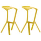 Contemporary Macron Stackable Counter Stools Matte Finish Indoor Bar Stool Yellow 2 Piece Set Clearhalo 'Bar Furniture' 'Bar Stools' 'bar_stools' 'furn' 'furn_bar_stools' 'furniture_bar_stools' 'Kitchen & Dining Furniture' 'kitchen&dining_furn' 'kitchen' 'kitchen_furn' Furniture' 4599007