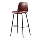 Distressed Leather Simple Barstool Nordic Indoor Tall Stool with Bucket Seat Clearhalo 'Bar Furniture' 'Bar Stools' 'bar_stools' 'furn' 'furn_bar_stools' 'furniture_bar_stools' 'Kitchen & Dining Furniture' 'kitchen&dining_furn' 'kitchen' 'kitchen_furn' Furniture' 4599017
