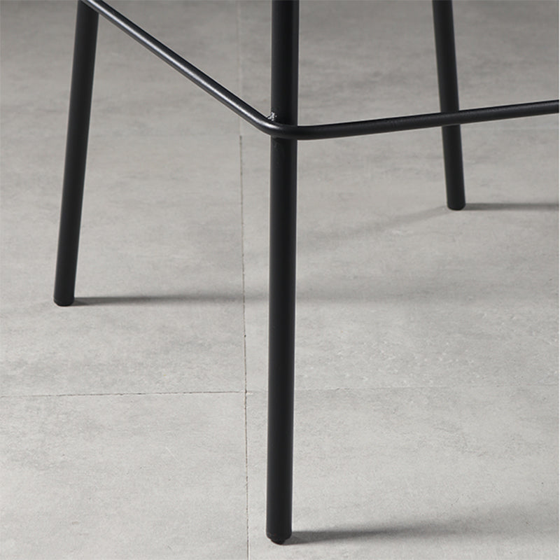 Distressed Leather Simple Barstool Nordic Indoor Tall Stool with Bucket Seat Clearhalo 'Bar Furniture' 'Bar Stools' 'bar_stools' 'furn' 'furn_bar_stools' 'furniture_bar_stools' 'Kitchen & Dining Furniture' 'kitchen&dining_furn' 'kitchen' 'kitchen_furn' Furniture' 4599020