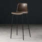 Distressed Leather Simple Barstool Nordic Indoor Tall Stool with Bucket Seat Tan 1 Piece Bar Stool(30"H) Clearhalo 'Bar Furniture' 'Bar Stools' 'bar_stools' 'furn' 'furn_bar_stools' 'furniture_bar_stools' 'Kitchen & Dining Furniture' 'kitchen&dining_furn' 'kitchen' 'kitchen_furn' Furniture' 4599040