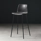 Distressed Leather Simple Barstool Nordic Indoor Tall Stool with Bucket Seat Grey 1 Piece Counter Stool(26"H) Clearhalo 'Bar Furniture' 'Bar Stools' 'bar_stools' 'furn' 'furn_bar_stools' 'furniture_bar_stools' 'Kitchen & Dining Furniture' 'kitchen&dining_furn' 'kitchen' 'kitchen_furn' Furniture' 4599043