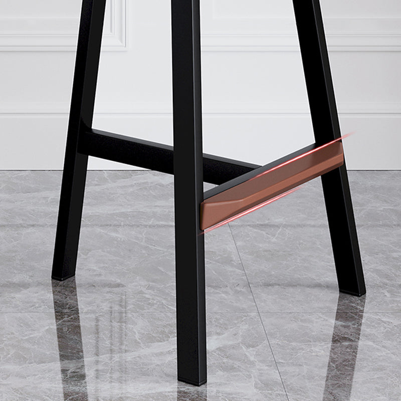 Industrial Metal Backless Simple Barstool 26" H Indoor Tall Stool with Square Seat Clearhalo 'Bar Furniture' 'Bar Stools' 'bar_stools' 'furn' 'furn_bar_stools' 'furniture_bar_stools' 'Kitchen & Dining Furniture' 'kitchen&dining_furn' 'kitchen' 'kitchen_furn' Furniture' 4599067