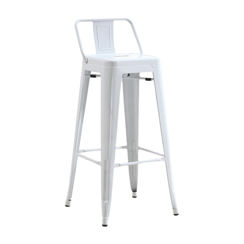 Industrial Iron Low Back Barstool Simple Indoor Tall Stool with Square Seat Clearhalo 'Bar Furniture' 'Bar Stools' 'bar_stools' 'furn' 'furn_bar_stools' 'furniture_bar_stools' 'Kitchen & Dining Furniture' 'kitchen&dining_furn' 'kitchen' 'kitchen_furn' Furniture' 4599139