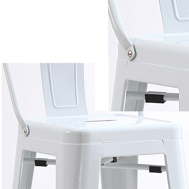 Industrial Iron Low Back Barstool Simple Indoor Tall Stool with Square Seat Clearhalo 'Bar Furniture' 'Bar Stools' 'bar_stools' 'furn' 'furn_bar_stools' 'furniture_bar_stools' 'Kitchen & Dining Furniture' 'kitchen&dining_furn' 'kitchen' 'kitchen_furn' Furniture' 4599144