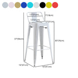 Industrial Iron Low Back Barstool Simple Indoor Tall Stool with Square Seat Clearhalo 'Bar Furniture' 'Bar Stools' 'bar_stools' 'furn' 'furn_bar_stools' 'furniture_bar_stools' 'Kitchen & Dining Furniture' 'kitchen&dining_furn' 'kitchen' 'kitchen_furn' Furniture' 4599167