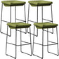 Industrial Style Barstool Indoor Metal Black 4 Legs Bar Stool for Restaurant Green 4 Piece Set Clearhalo 'Bar Furniture' 'Bar Stools' 'bar_stools' 'furn' 'furn_bar_stools' 'furniture_bar_stools' 'Kitchen & Dining Furniture' 'kitchen&dining_furn' 'kitchen' 'kitchen_furn' Furniture' 4599257