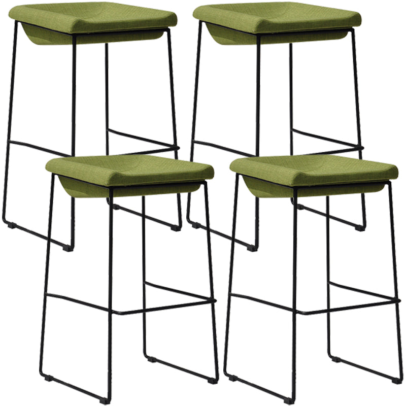 Industrial Style Barstool Indoor Metal Black 4 Legs Bar Stool for Restaurant Green 4 Piece Set Clearhalo 'Bar Furniture' 'Bar Stools' 'bar_stools' 'furn' 'furn_bar_stools' 'furniture_bar_stools' 'Kitchen & Dining Furniture' 'kitchen&dining_furn' 'kitchen' 'kitchen_furn' Furniture' 4599257