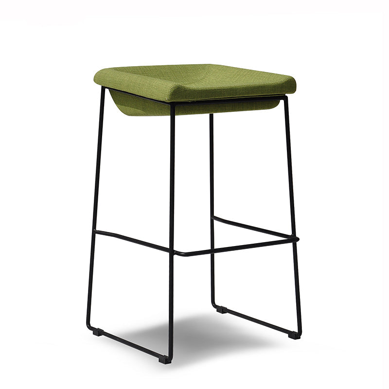 Industrial Style Barstool Indoor Metal Black 4 Legs Bar Stool for Restaurant Green 1 Piece Clearhalo 'Bar Furniture' 'Bar Stools' 'bar_stools' 'furn' 'furn_bar_stools' 'furniture_bar_stools' 'Kitchen & Dining Furniture' 'kitchen&dining_furn' 'kitchen' 'kitchen_furn' Furniture' 4599259