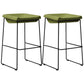 Industrial Style Barstool Indoor Metal Black 4 Legs Bar Stool for Restaurant Green 2 Piece Set Clearhalo 'Bar Furniture' 'Bar Stools' 'bar_stools' 'furn' 'furn_bar_stools' 'furniture_bar_stools' 'Kitchen & Dining Furniture' 'kitchen&dining_furn' 'kitchen' 'kitchen_furn' Furniture' 4599260